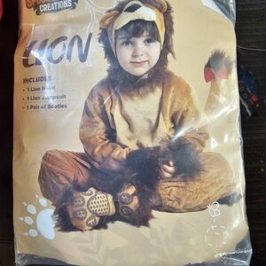 Kids Brown Lion Costume with Hooded Mane